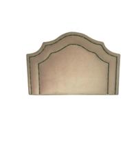 Cabeceira Solteiro Cama Box Luxo Veludo Bege Dupla Tacha