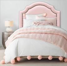 Cabeceira Solteiro Cama Box Provençal Luxo - material sintético Rosa