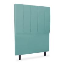 Cabeceira Solteiro Cama Estofada Box Isis 90cm Veludo Verde Agua Cabeceira Solteiro Cama Estofada Box Isis 90cm Veludo Verde Agua