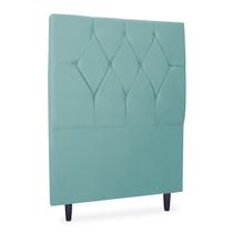 Cabeceira Solteiro Cama Estofada Box Júlia 90cm Veludo Verde Água Cabeceira Solteiro Cama Estofada Box Júlia 90cm Veludo Verde Água