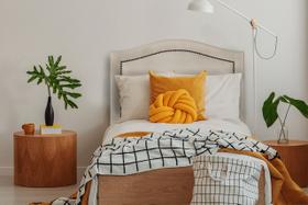 Cabeceira Solteiro Curva 90x60cm Suede Off White - Fumê