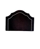 Cabeceira Solteiro Deluxe Preto Com Tachas Prata