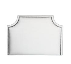 Cabeceira Solteiro Estofada Branco Deluxe Com Tachas