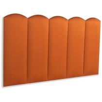 Cabeceira Solteiro Estofada de Colar na Parede Kit 5 Placas Modelo Nuvem - Várias Cores