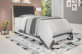 Cabeceira Solteiro Isis Amarula com Capitonê Preto Framar Cabeceira Solteiro Isis Amarula com Capitonê Preto Framar