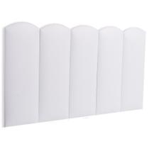 Cabeceira Solteiro Kit 5 Placas Modelo Nuvem - material sintético Branco Cabeceira Solteiro Kit 5 Placas Modelo Nuvem - material sintético Branco