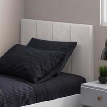 Cabeceira Solteiro Laura 0,90 Almofadada Bege Claro