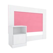 Cabeceira Solteiro London 130cm Branco Rosa Flex 9330 Demóbile