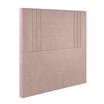 Cabeceira Solteiro Londres em Veludo com Sapata Cor Rose Sonhar