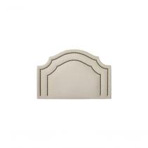 Cabeceira Solteiro Luxo 90x60 Suede Off White Tachas Fumê Cabeceira Solteiro Luxo 90x60 Suede Off White Tachas Fumê
