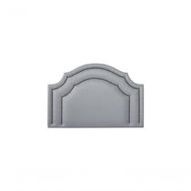 Cabeceira Solteiro Luxo Dupla 90X60 Cinza Tachas Fumê