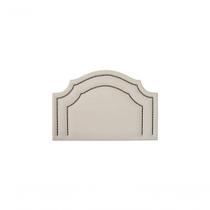 Cabeceira Solteiro Luxo Dupla 90X60 Off White Tachas Fumê Cabeceira Solteiro Luxo Dupla 90X60 Off White Tachas Fumê