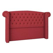 Cabeceira Solteiro Lyon P04 100 cm Suede Vermelho TCA 53 - Amarena Móveis