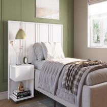 Cabeceira solteiro Mercurio branco