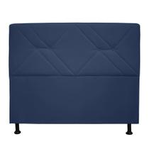 Cabeceira solteiro monaco 90cm suede azul marinho