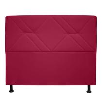 Cabeceira solteiro monaco 90cm suede vermelho