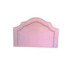 Cabeceira Solteiro Provençal Deluxe Rosa Tacha Prata