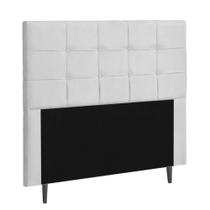 Cabeceira Solteiro Strass Jordania 90 CM material sintético Branco - D A Decor