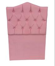 Cabeceira Solteiro Suede Rose 78cm largura