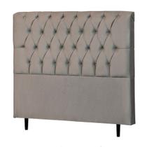 Cabeceira Solteiro Veneza 90cm Para Cama Box Suede Bege - DS Móveis