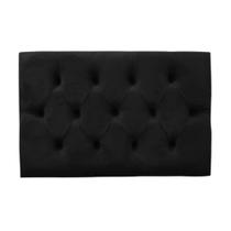 Cabeceira Sonho Paris Solteiro 90cm Painel Em Suede Preto