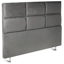 Cabeceira Square Premium F.A Colchões Swede Chumbo Solteiro 88x15x127cm Cabeceira Square Premium F.A Colchões Swede Chumbo Solteiro 88x15x127cm