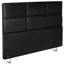 Cabeceira Square Premium F.A Colchões Swede Preto Queen Size 158x15x127cm