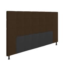 Cabeceira Stambul Para Cama Box King 195 cm Suede Marrom - D'Rossi