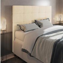 Cabeceira Stambul Para Cama Box Queen 160 cm Suede Bege - D'Rossi