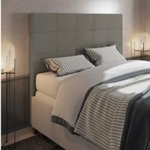 Cabeceira Stambul Para Cama Box Queen 160 cm Suede Grafite - D'Rossi