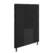 Cabeceira Stambul Para Cama Box Solteiro 90 cm Suede Preto - D'Rossi