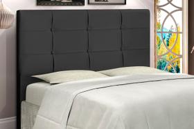 Cabeceira Style Estofada Com Botão de Tecido para Cama Box Casal Queen Size 164Cm Preto - JBE Móveis Cabeceira Style Estofada Com Botão de Tecido para Cama Box Casal Queen Size 164Cm Preto - JBE Móveis
