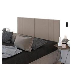 Cabeceira Suspensa Cama Box Casal RISCADA Suede 160x55