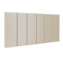 Cabeceira Suspensa Estofada Decoração Quarto Cama Box Casal King Size 1,95 Julia - Areia Suede