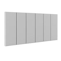 Cabeceira Suspensa Estofada Decoração Quarto Cama Box Casal King Size 1,95 Julia - Branco