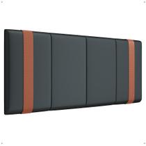 Cabeceira Suspensa Estofada Parise Cama Box Queen 1,60 Decoração Clássica Quarto Casal Proteção Parede Cinza Suede - Lojas RPM