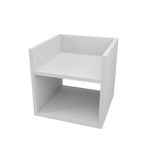 Cabeceira suspensa mdf com mesa prateleira e nicho 30x30cm