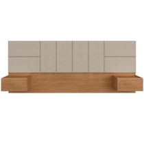 Cabeceira Suspensa Para Cama Casal Malibu Carv/bege - M. Arapongas