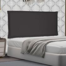 Cabeceira Suspensa Solteiro 90Cm Suede Veneza Preto