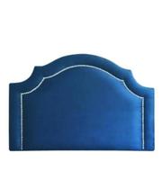Cabeceira Tachas Provençal Glamour Veludo Azul Escuro - Captonê Design