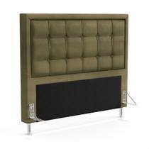 Cabeceira Taurus 140 para Cama de Casal N-029 Veludo Capuccino Aradecor