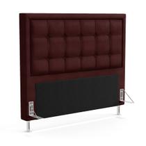 Cabeceira Taurus 160 para Cama Queen Z-002 Sued Bordô Aradecor Cabeceira Taurus 160 para Cama Queen Z-002 Sued Bordô Aradecor