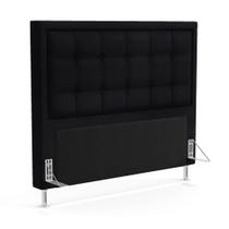 Cabeceira Taurus 195 para Cama King N-024 Veludo Preto Aradecor Cabeceira Taurus 195 para Cama King N-024 Veludo Preto Aradecor