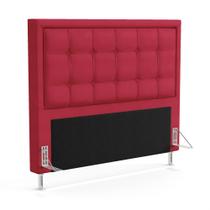 Cabeceira Taurus 195 para Cama King Z-001 Sued Vermelho Aradecor