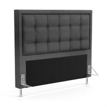 Cabeceira Taurus 195 para Cama King Z-008 Sued Cinza Aradecor