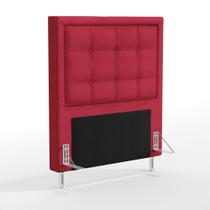 Cabeceira Taurus 90 para Cama de Solteiro Z-001 Sued Vermelho Aradecor Cabeceira Taurus 90 para Cama de Solteiro Z-001 Sued Vermelho Aradecor