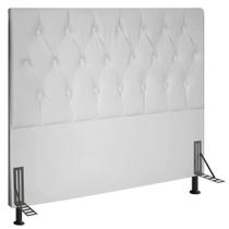 Cabeceira Topázio Para Cama Box Queen 160 cm material sintético Branco - D'Rossi