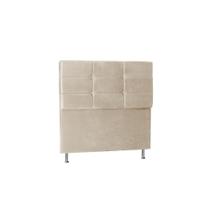 Cabeceira Tóquio 90 Cm Cama Box Solteiro Suede Bege