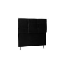 Cabeceira Tóquio 90 Cm Cama Box Solteiro Suede Preto