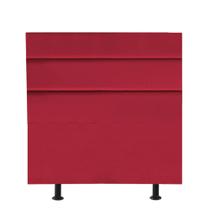 Cabeceira Turim 90cm Solteiro Quarto Luxo Cama Box material sintético Vermelho - D House Decor